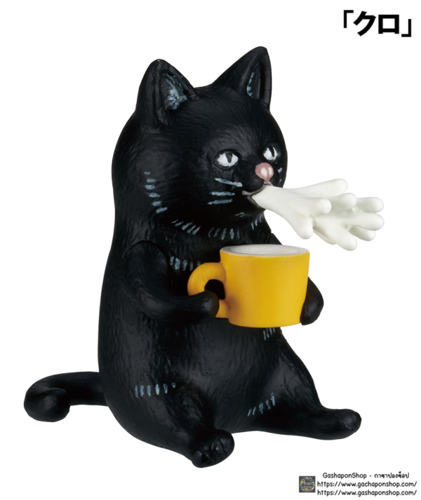 1.Gashapon Pokefasu Cat Tongue - Kuro