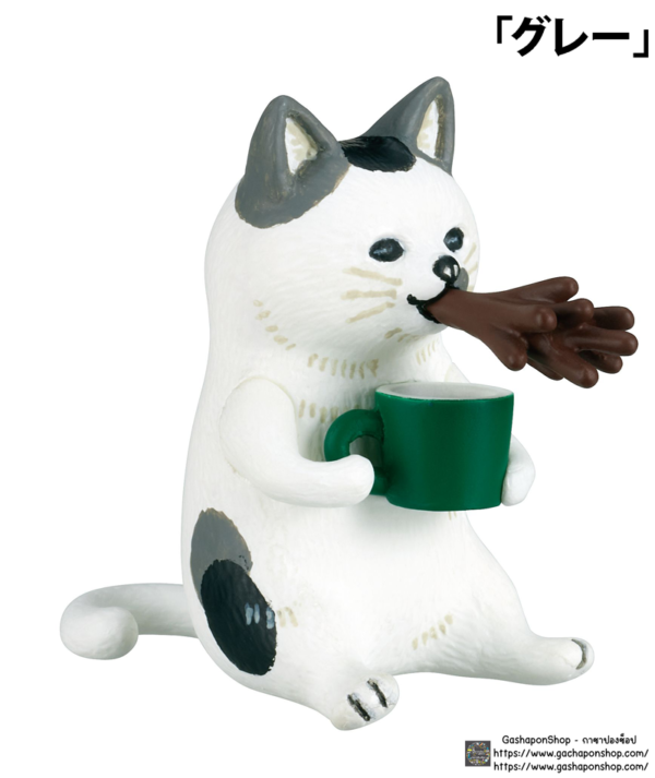 3.Gashapon Pokefasu Cat Tongue - Gray