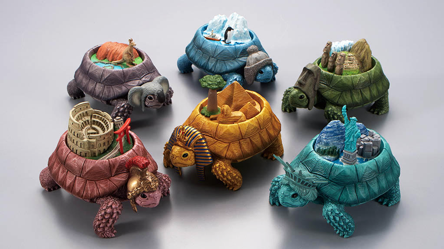 Gashapon Continent Tortoise Figure Complete